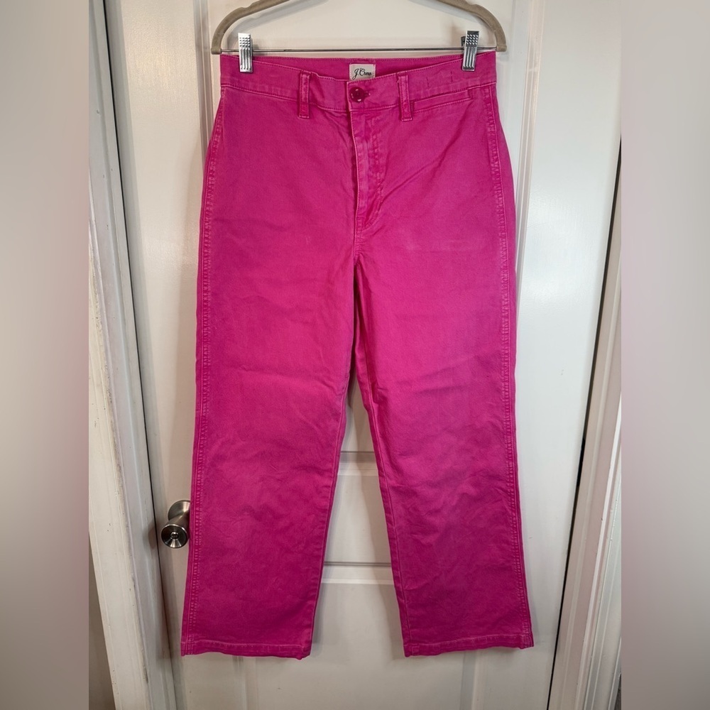 J. Crew Women’s Hot Pink Slim Wide Leg Jeans - Size 29 Tall